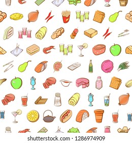 Thumbnails set. Background for printing, design, web. Usable as icons. Seamless. Colored.