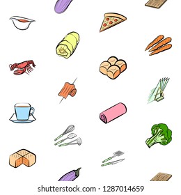 Thumbnails set. Background for printing, design, web. Usable as icons. Seamless. Colored.