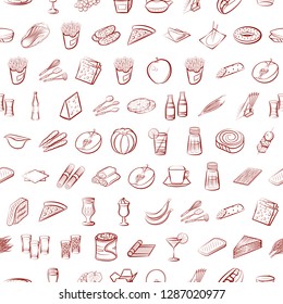 Thumbnails set. Background for printing, design, web. Usable as icons. Seamless. Binary color.