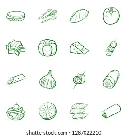 Thumbnails set. Background for printing, design, web. Usable as icons. Binary color.