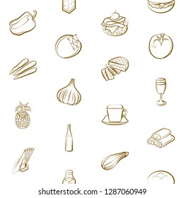 Thumbnails set. Background for printing, design, web. Usable as icons. Seamless. Binary color.
