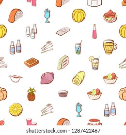 Thumbnails set. Background for printing, design, web. Usable as icons. Seamless. Colored.