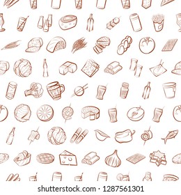 Thumbnails set. Background for printing, design, web. Usable as icons. Seamless. Binary color.