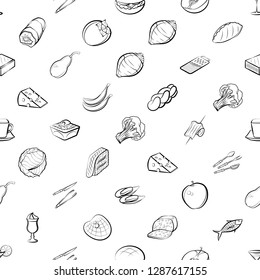 Thumbnails set. Background for printing, design, web. Usable as icons. Seamless. Monochrome binary, black and white.