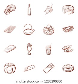 Thumbnails set. Background for printing, design, web. Usable as icons. Binary color.