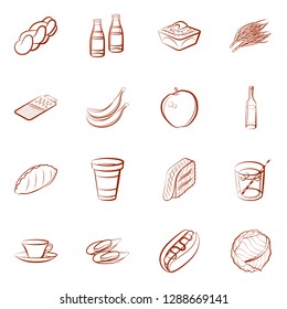 Thumbnails set. Background for printing, design, web. Usable as icons. Binary color.