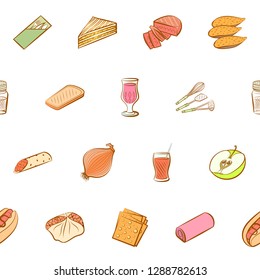 Thumbnails set. Background for printing, design, web. Usable as icons. Seamless. Colored.