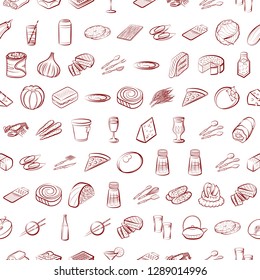 Thumbnails set. Background for printing, design, web. Usable as icons. Seamless. Binary color.