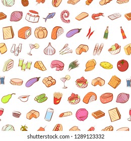 Thumbnails set. Background for printing, design, web. Usable as icons. Seamless. Colored.