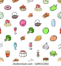 Thumbnails set. Background for printing, design, web. Usable as icons. Seamless. Colored.