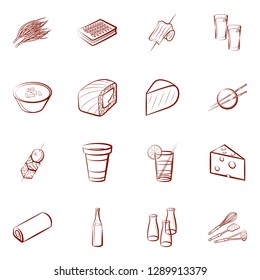 Thumbnails set. Background for printing, design, web. Usable as icons. Binary color.