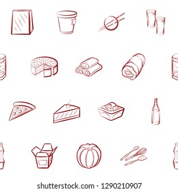 Thumbnails set. Background for printing, design, web. Usable as icons. Seamless. Binary color.
