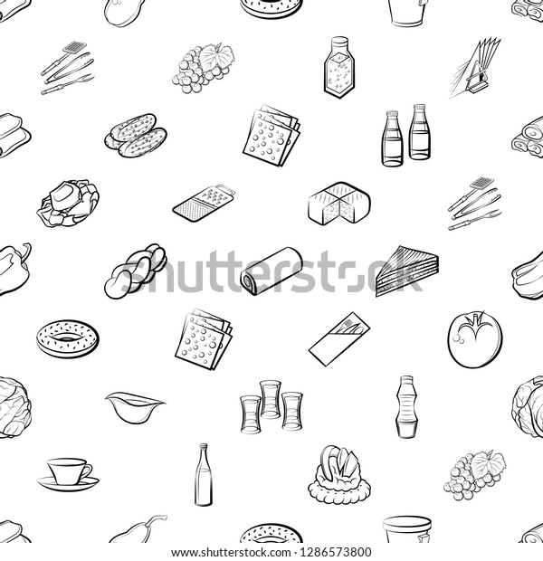 Thumbnails\
set. Background for printing, design, web. Usable as icons.\
Seamless. Monochrome binary, black and\
white.