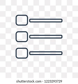 Thumbnails vector outline icon isolated on transparent background, high quality linear Thumbnails transparency concept can be used web and mobile
