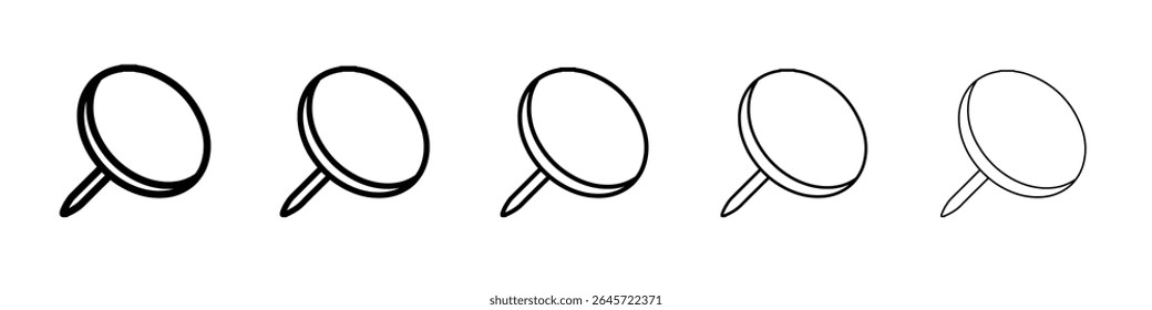 ícone de thumbpin logotipo de contorno de vetor simples