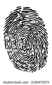 Thumbprint over white background - vector illustration