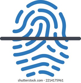 thumbprint Vector illustration on a transparent background. Premium quality symmbols. Glyphs vector icons for concept and graphic design. 

