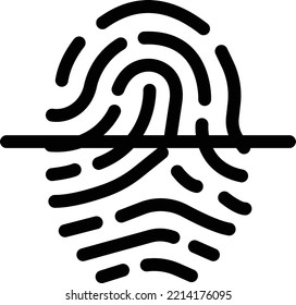 imagen de la huella digital Vector en un fondo transparente. Símbolos de calidad superior. Iconos vectoriales de línea delgada para el diseño de conceptos y gráficos. 
