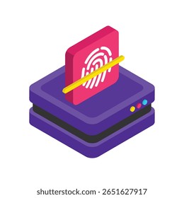 Thumbprint Vektorformatsymbol. EPS 10-Datei