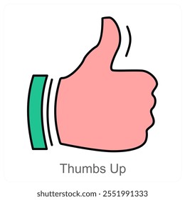 Thumbs Up and approve icon concept