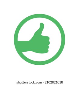 thumbs up approved round symbol vector
