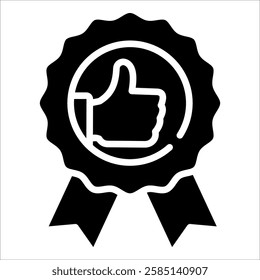 Thumbs Up Award Icon Element For Design