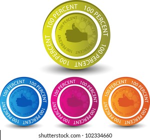 thumbs up bagdes stickers