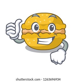 Thumbs up banana macarons cake shape a cartoon