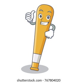 Thumbs up baseball bat character cartoon