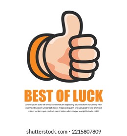 Thumbs Up Best of Luck Illustration