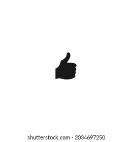 thumbs up black icon isolated white background, for web, app, and presentation 