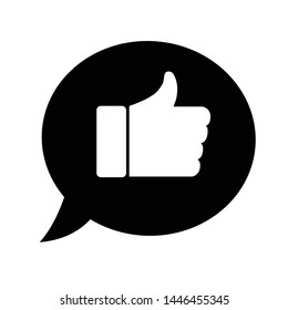 thumbs up - black vector icon 