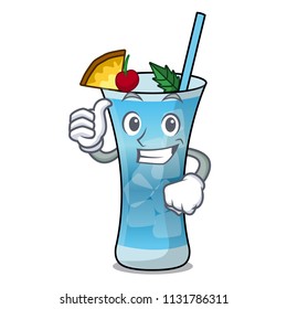 Thumbs up blue hawaii character cartoon