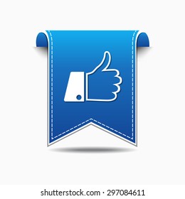 Thumbs Up Blue Vector Icon Design