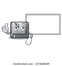 Thumbs up with board button N on a game character