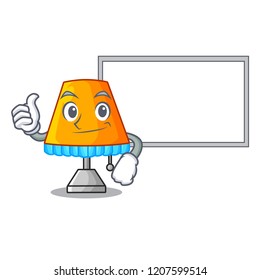 Thumbs up with board character table office lamp in indoor