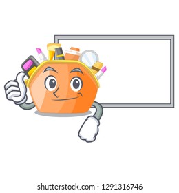 Thumbs up with board cosmetic bag in the character shape