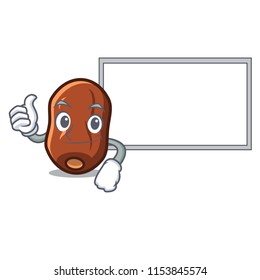 Thumbs up with board dates fruit character cartoon