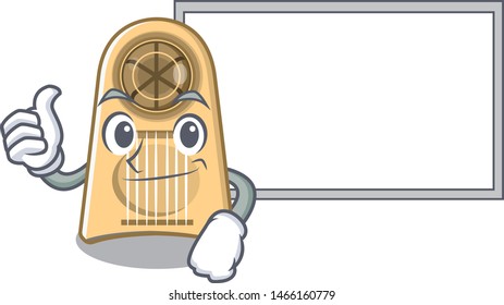 Thumbs up with board egg slicer isolated in the cartoon