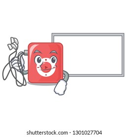 Thumbs up with board mp3 player in the cartoon shape