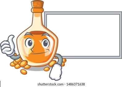 Thumbs up with board sea buckthorn oil the character shape