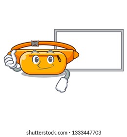 Thumbs up with board waist bag placed in cartoon closet