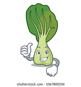 Thumbs up bok choy character cartoon