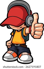 thumbs up boy emoji social icon