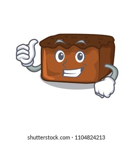 Thumbs up brownies character cartoon style