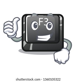 Thumbs up button f3 on the character keyboard