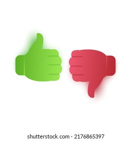 Thumbs buttons like dislike, Vector format