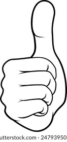 A thumbs up cartoon hand giving a like or OK thumb gesture 