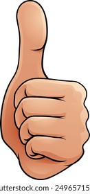 A thumbs up cartoon hand giving a like or OK thumb gesture 