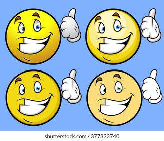 Thumbs Up - Cartoon Smiley Set